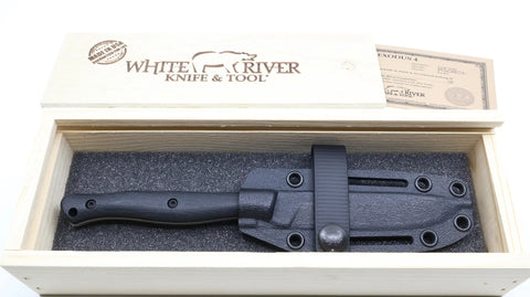 White River Exodus 3, Black Micarta, Magnacut - GMELCH
