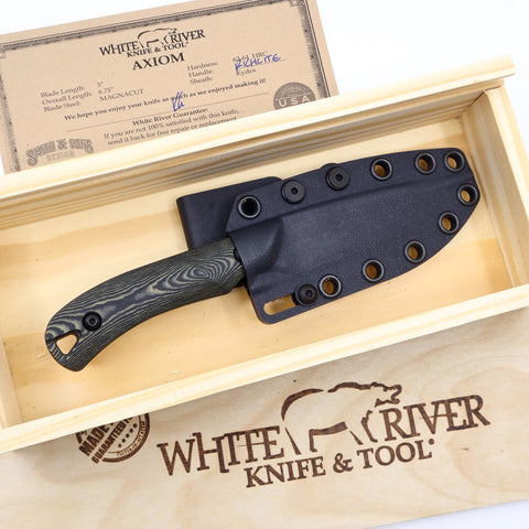White River Axiom – CPM MagnaCut Fixed Blade Messer inkl. Kydexscheide (USA)