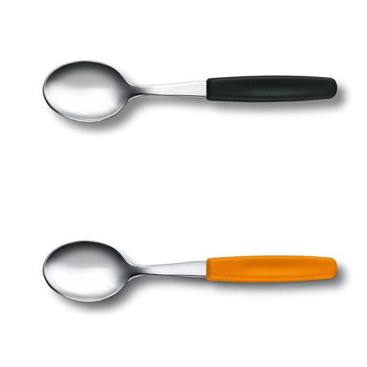 Victorinox Swiss Classic Kaffeelöffel – Übersicht der Varianten in Schwarz und Orange