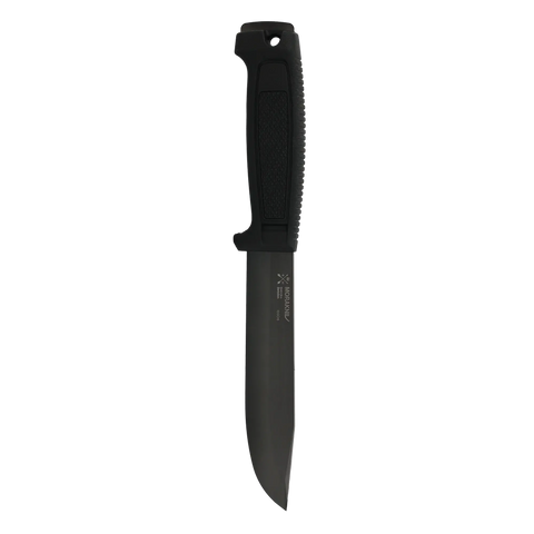 Morakniv Mörkret Black Blade (C) – Full-Tang Survivalmesser mit 100Cr6-Carbonstahl und DLC, 15,3 cm Klinge