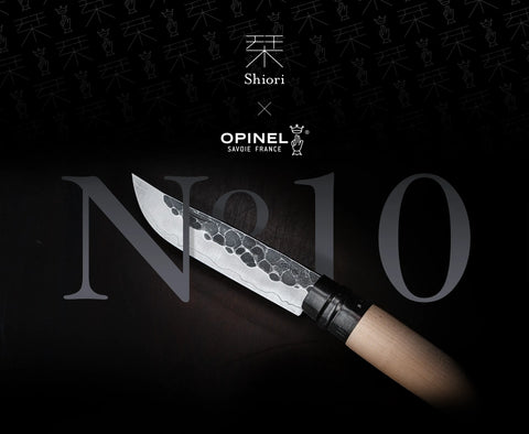 Opinel N°10 X Shiori Limited Edition – Japanisches Messer mit geflammtem Ahorngriff