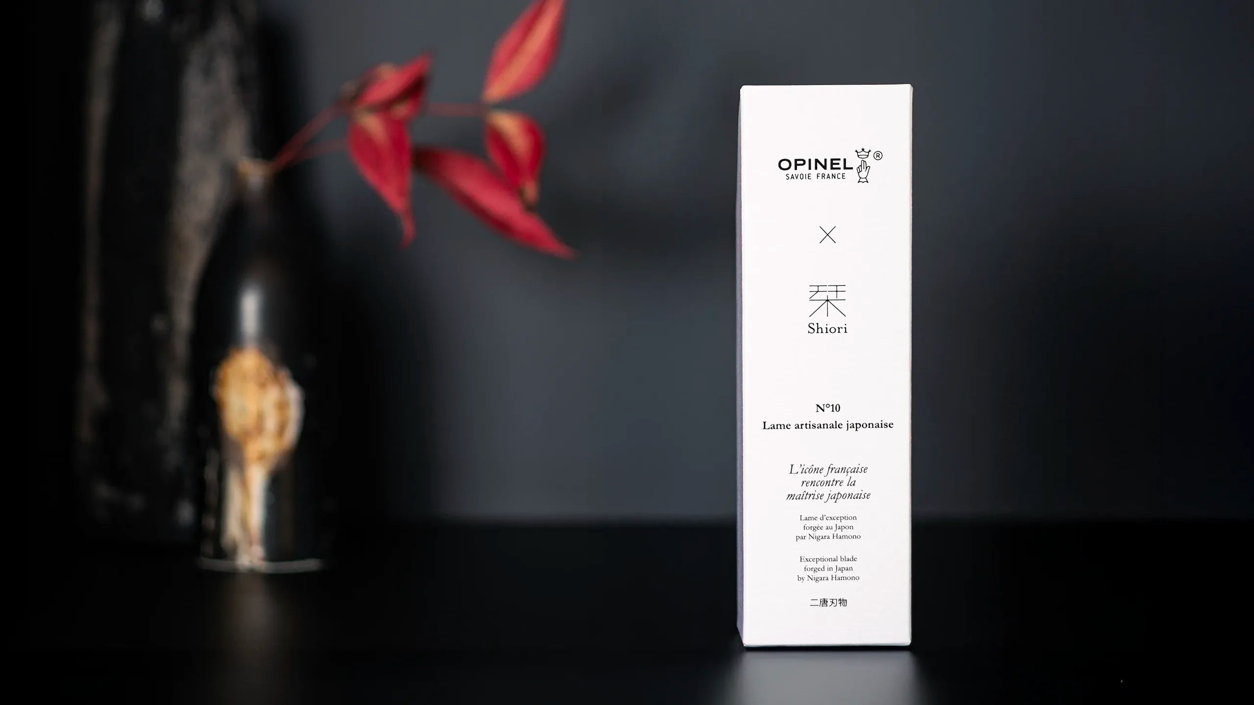 Opinel N°10 X Shiori Limited Edition – Japanisches Messer mit geflammtem Ahorngriff