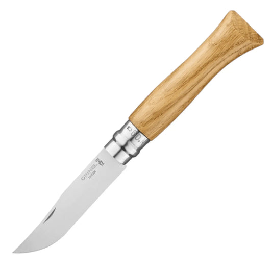 Opinel N°09 Eiche – Taschenmesser mit Eichenholzgriff in der Gesamtansicht
