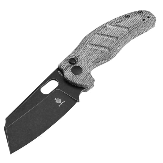 Kizer Sheepdog C01C Micarta Black Button Lock Kizer
