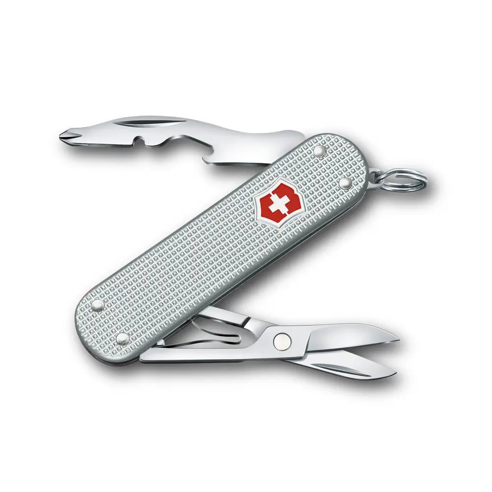 Victorinox Companion S Alox 58 mm Silber – Kompaktes Multitool ohne Klinge mit 5 Funktionen