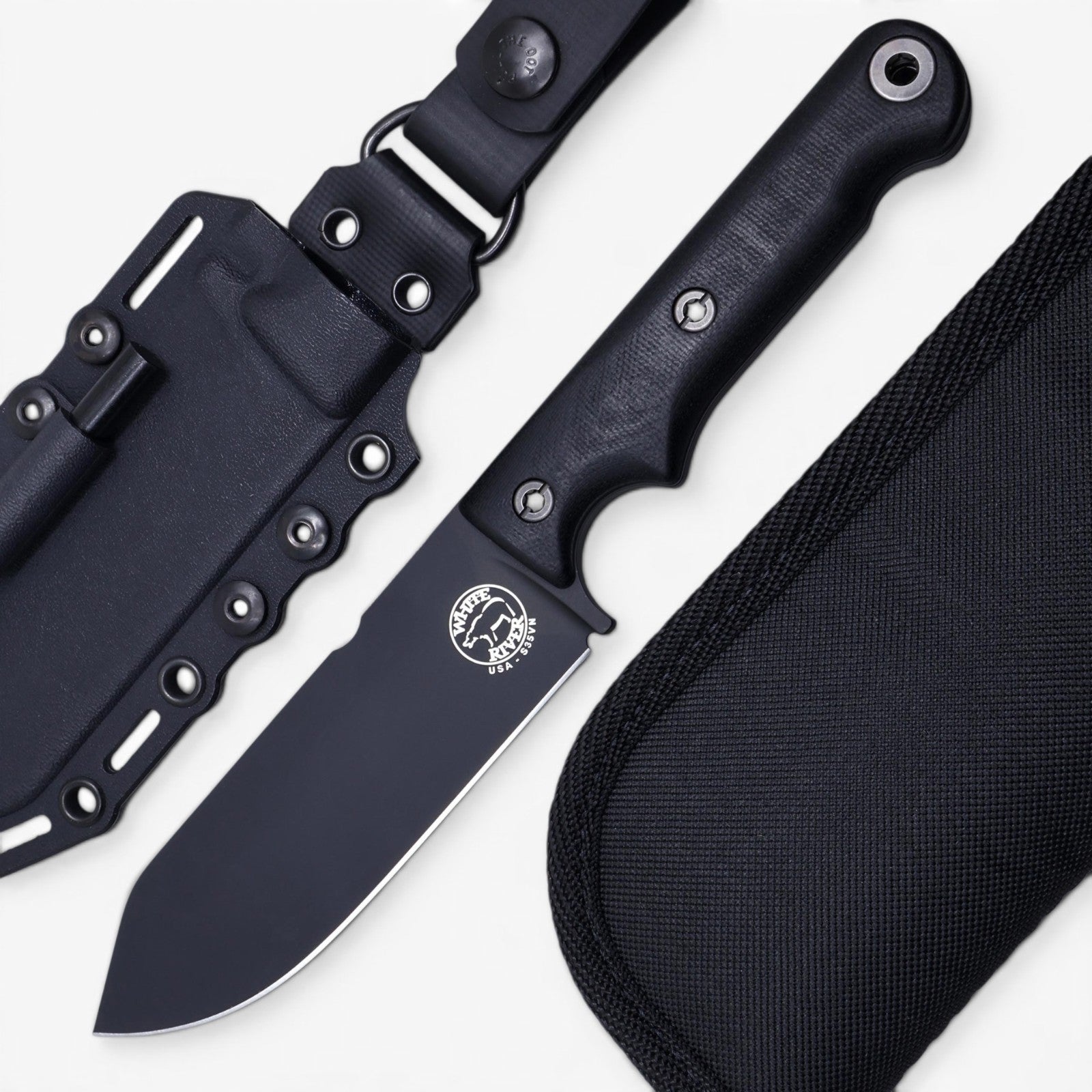 White River FC5 Blackout Micarta – Feststehendes Messer CPM-S35VN · Black Cerakote · Custom Shop Version 2026