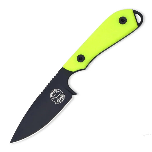 White River M1 Pro Hi-Vis – Feststehendes EDC-Messer mit CPM MagnaCut & gelbem G10, Made in USA White River Knife & Tool
