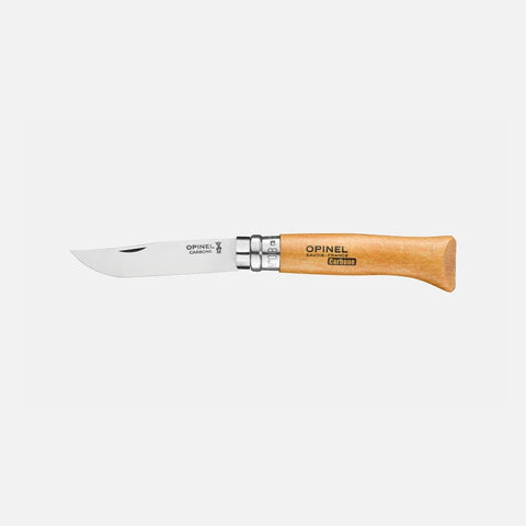 Opinel N°08 Carbon – Klassisches Taschenmesser mit Carbonstahlklinge & Buchenholzgriff