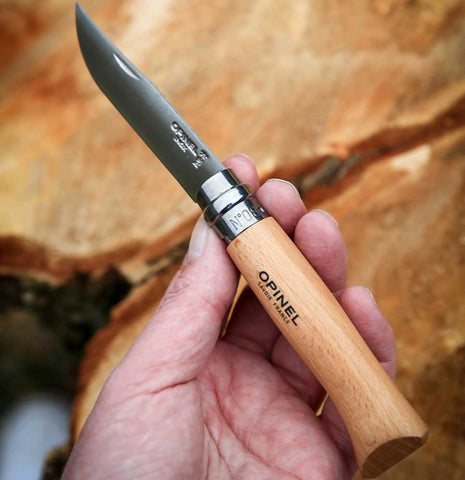 Opinel Inox Taschenmesser N°08 – Klassiker mit rostfreier Edelstahlklinge & Buchenholzgriff