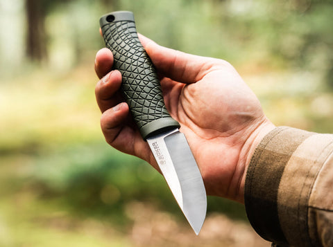 Böker Manufaktur Solingen Bronco Mini CPM-3V Green – Kompaktes Bushcraft-Messer mit Kydexscheide