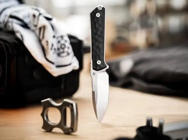 Böker Kiboku Richlite Black Rock Pattern – Feststehendes Messer mit RWL-34 & Kydex-Scheide Böker Manufaktur Solingen