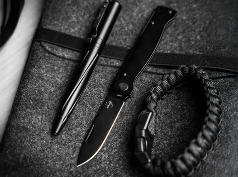 Böker Plus Atlas All Black – Slipjoint Taschenmesser 12C27, Schwarz, legal führbar