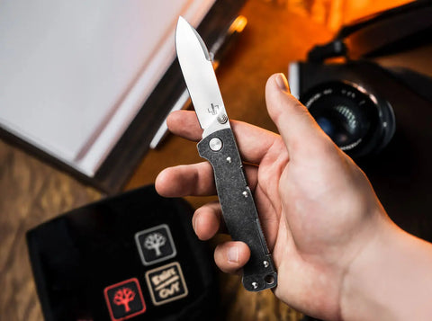 Böker Plus Atlas Droppoint TS D2 Backlock Taschenmesser Einhandmesser EDC Böker Plus