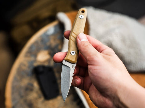 Böker Plus Five Point Nine – Feststehendes EDC Messer 440C, Micarta