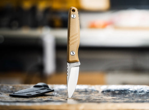 Böker Plus Five Point Nine – Feststehendes EDC Messer 440C, Micarta