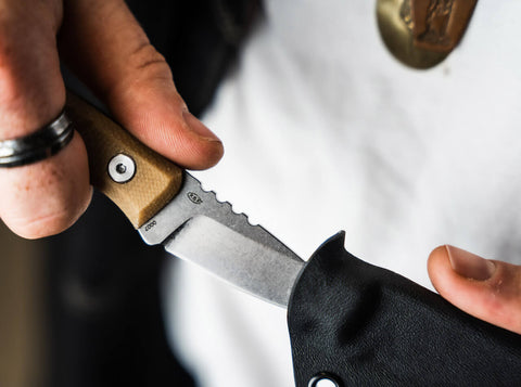 Böker Plus Five Point Nine – Feststehendes EDC Messer 440C, Micarta