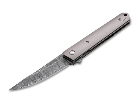 Böker Plus Kwaiken Flipper Damast – Titan-Taschenmesser von Lucas Burnley