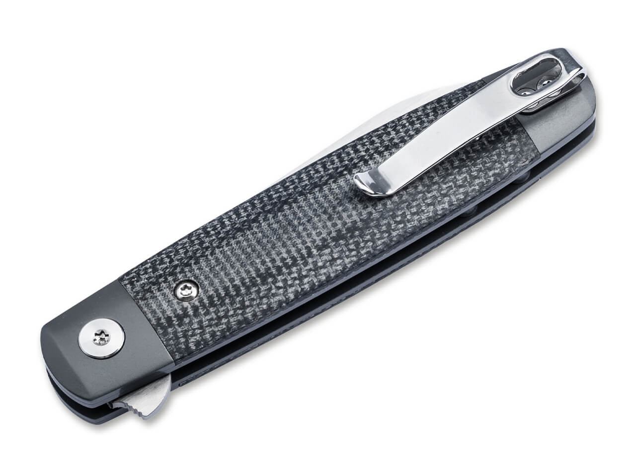 Böker Plus Modern Club Knife – Gentleman Taschenmesser mit Nitro-V Stahl, Micarta & Flipper | Linerlock EDC Böker Plus