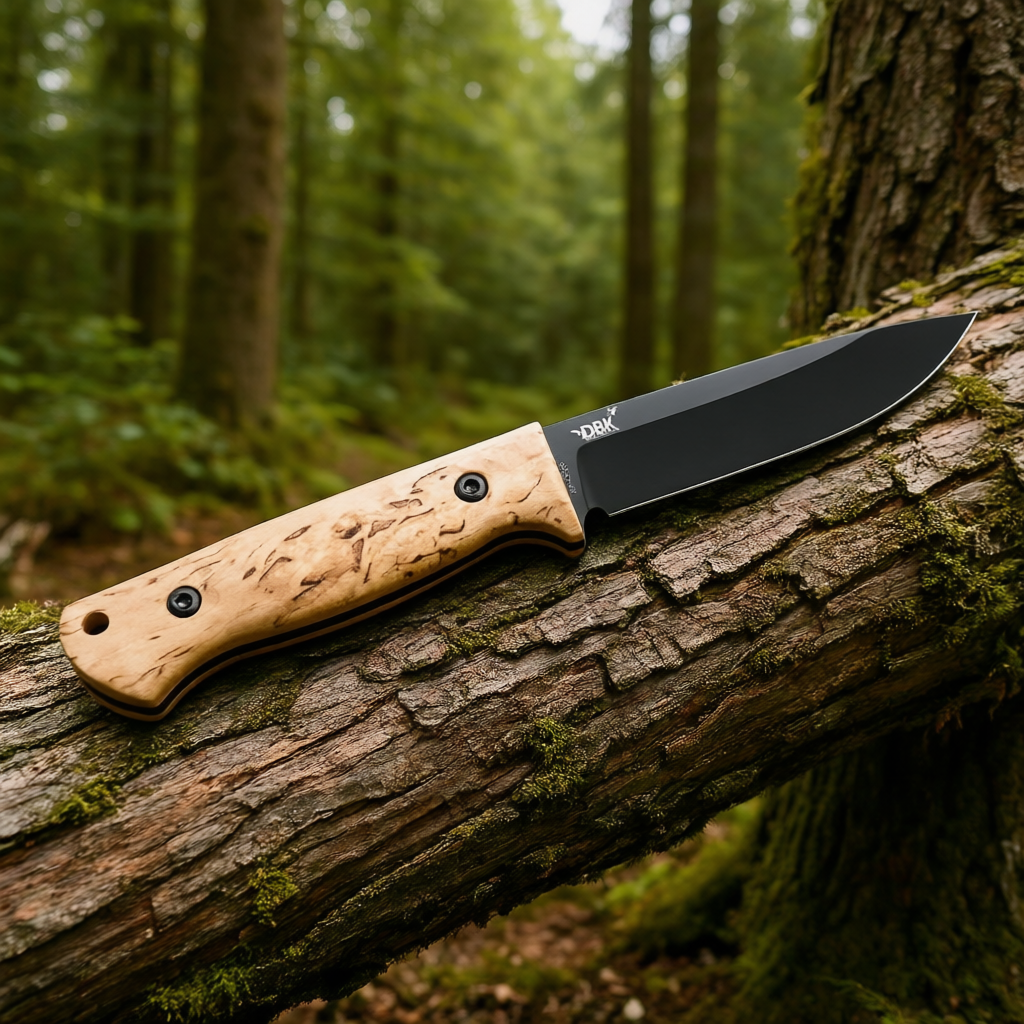 Böker DBK Bushfriend 2000 Maserbirke – Handgefertigtes Bushcraft-Messer aus Solingen mit 80CrV2 Böker Manufaktur Solingen