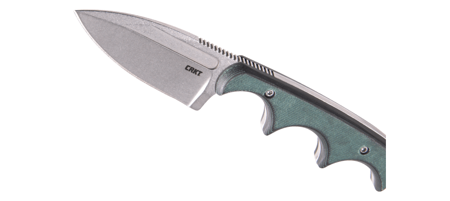CRKT Minimalist Spear Point Neck Knife – Kompaktes feststehendes Messer mit 8Cr13MoV & Kunststoffgriff