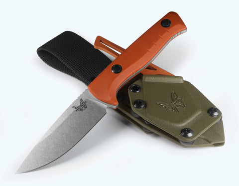 Benchmade 15650-01-COM SlipRidge Fixed Orange G10 mit Gut Hook