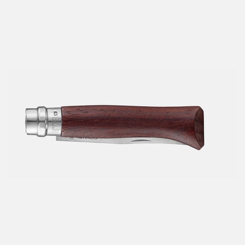 Opinel N°08 Luxus Padouk – Edles Taschenmesser mit spiegelpolierter Edelstahlklinge & Padouk-Holzgriff