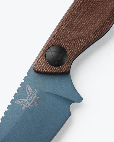 Benchmade 203BT-03 Dacian MagnaCut – Blue Blade Jagdmesser Micarta & Leder