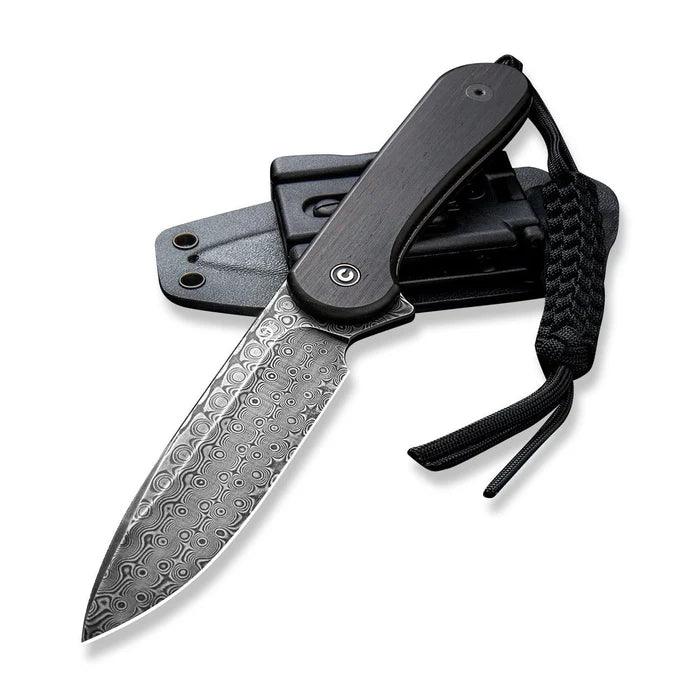 CIVIVI Fixed Blade Elementum Ebony Damascus C2105-DS1