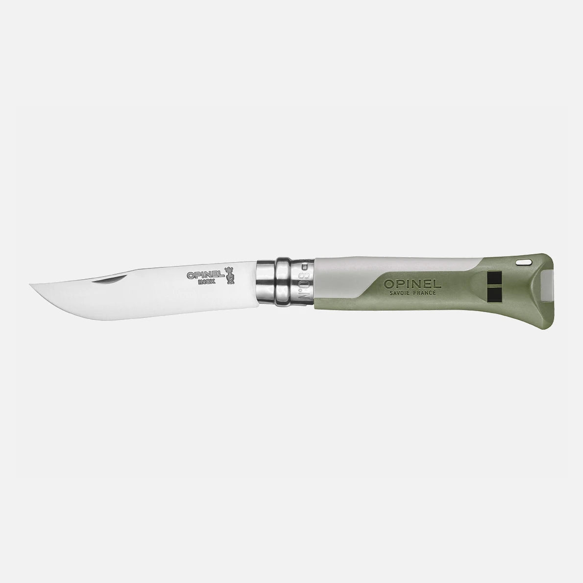 Opinel N°08 Horizon Khaki Taschenmesser – Linerlock, 12C27 Stahl, Outdoor-EDC