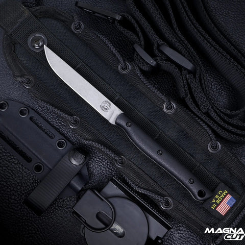 White River Exodus 3, Black Micarta, Magnacut - GMELCH