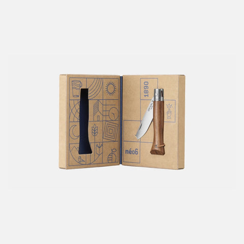 Opinel néo6 Opiflex Taschenmesser Nussbaum 7 cm – Sicheres EDC, Made in France