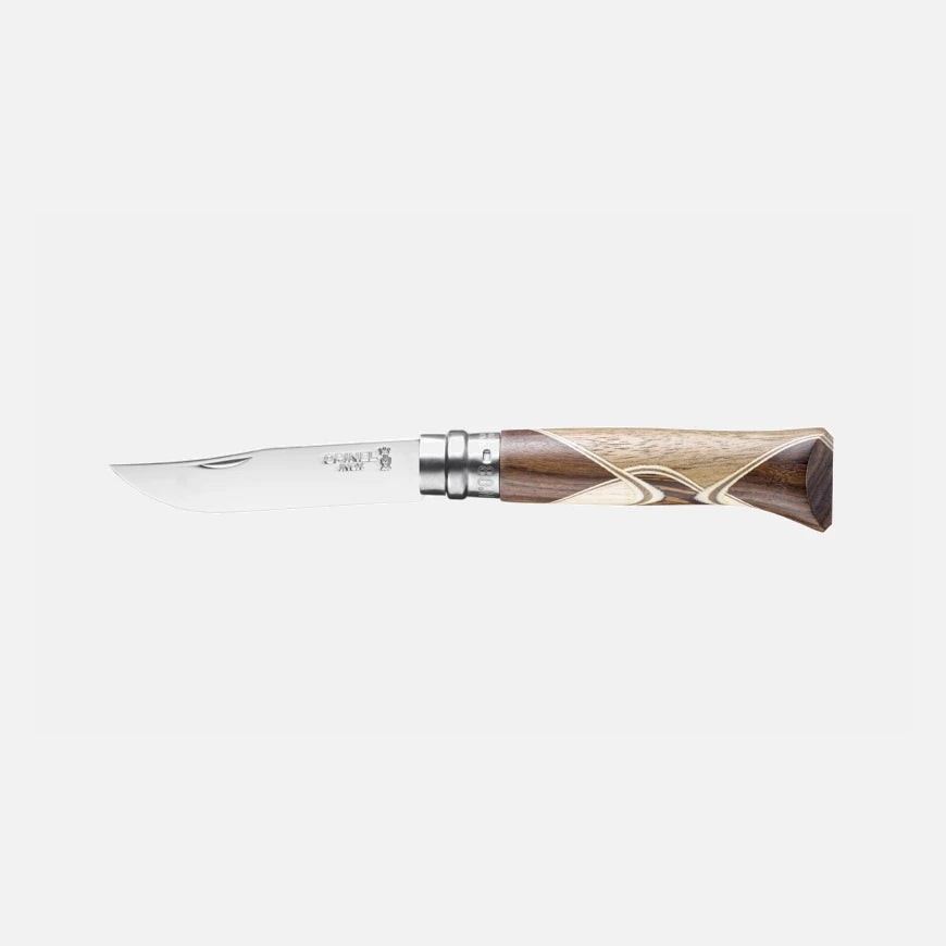 Opinel Chaperon N°08 – Luxus-Taschenmesser mit Intarsien aus edlen Hölzern & Edelstahlklinge