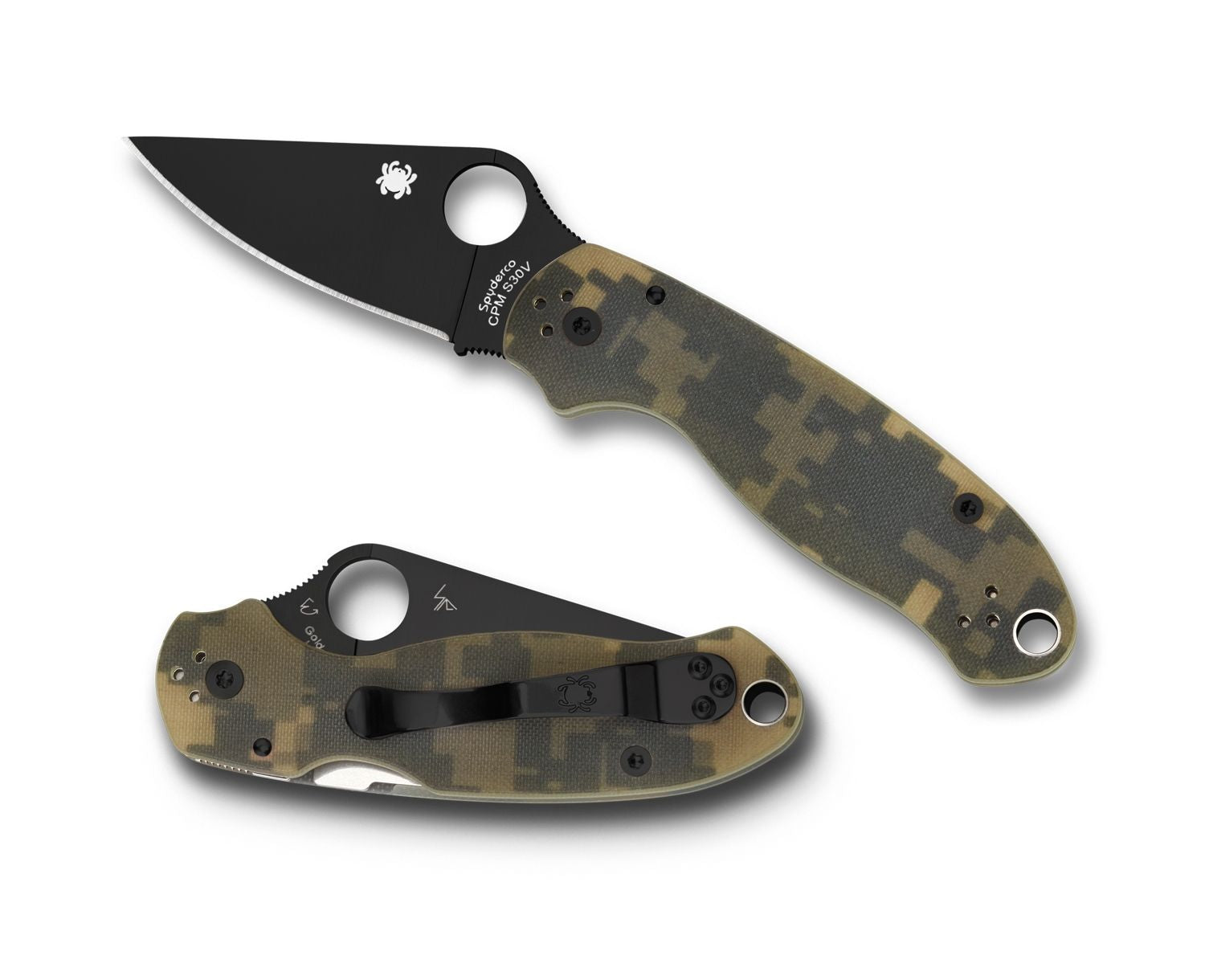 Spyderco C223GPCMOBK Para 3 – CPM-S45VN Black Blade, G-10 Camo Griff, USA