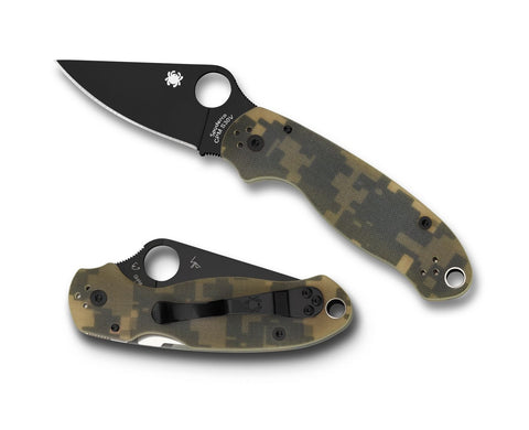 Spyderco C223GPCMOBK Para 3 – CPM-S45VN Black Blade, G-10 Camo Griff, USA