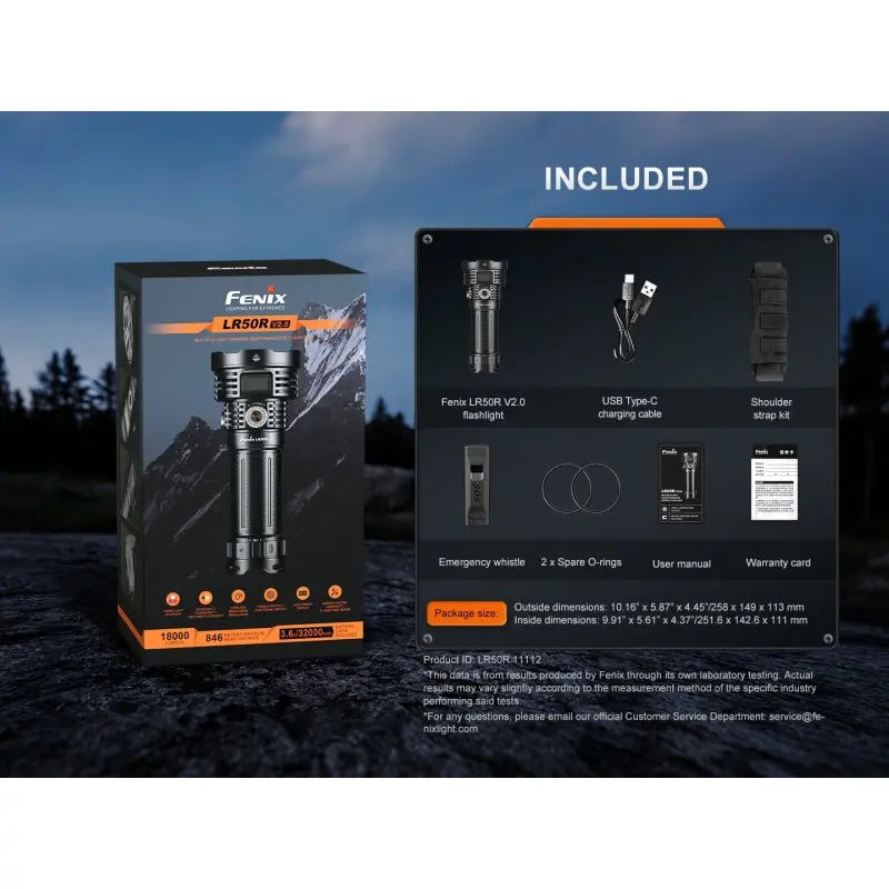 Fenix LR50R V2.0 - LED Taschenlampe - 18.000 Lumen - GMELCH