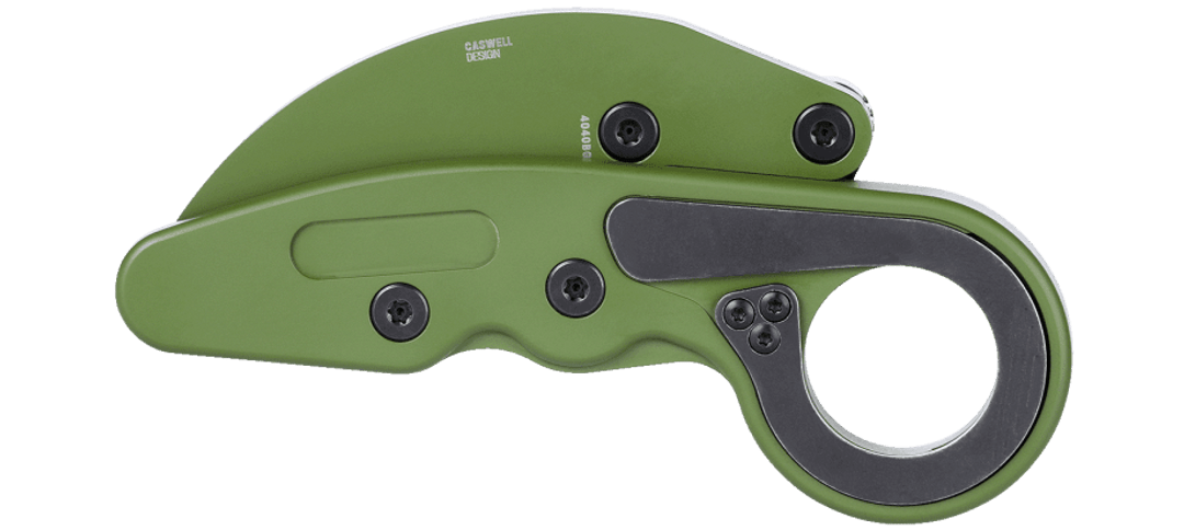 CRKT Provoke® 4040BG Karambit – D2 Stahl, Green Aluminum, Kinematic®