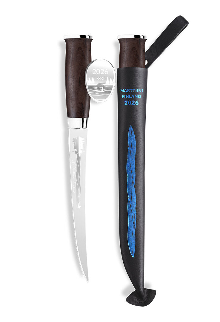Marttiini Järvi Annual Knife 2026 – Limitiertes Jahresmesser, Fischfiletiermesser, Birkenholz