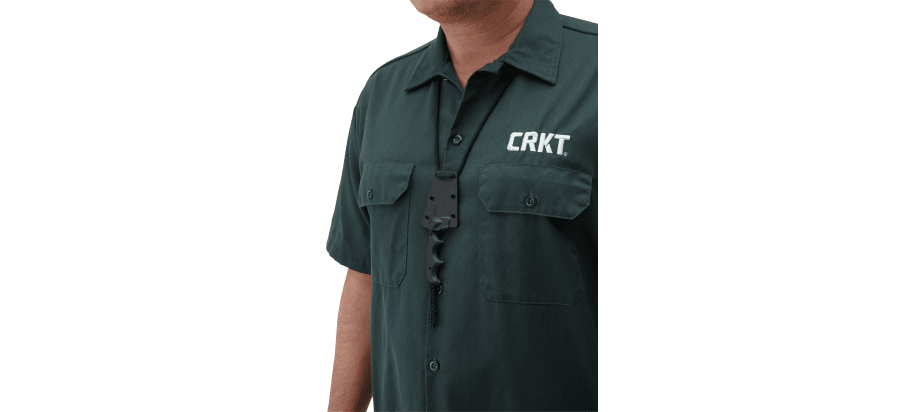 CRKT Minimalist Drop Point Neck Knife 5Cr15MoV G10 Alan Folts Messer 2384K