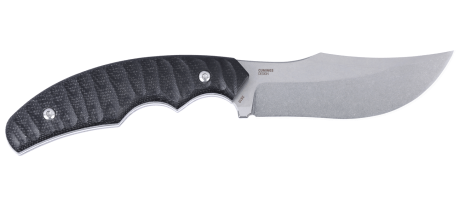 CRKT Burrower Black Micarta feststehendes Messer – D2 Clippoint Outdoor- & EDC Messer mit Kydexscheide