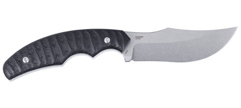 CRKT Burrower Black Micarta feststehendes Messer – D2 Clippoint Outdoor- & EDC Messer mit Kydexscheide