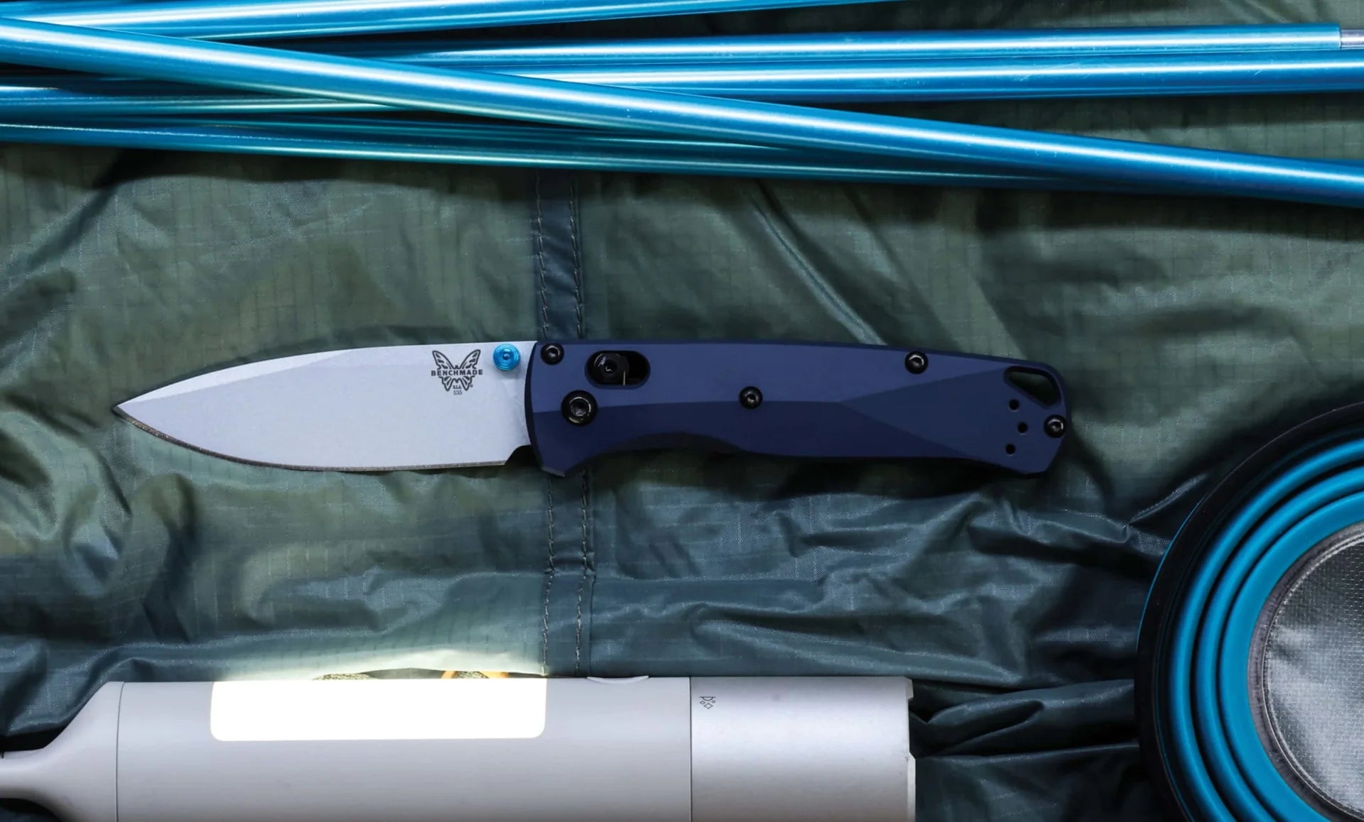 Benchmade 535SL-13 Bugout – Crater Blue Aluminium, S90V, AXIS Lock