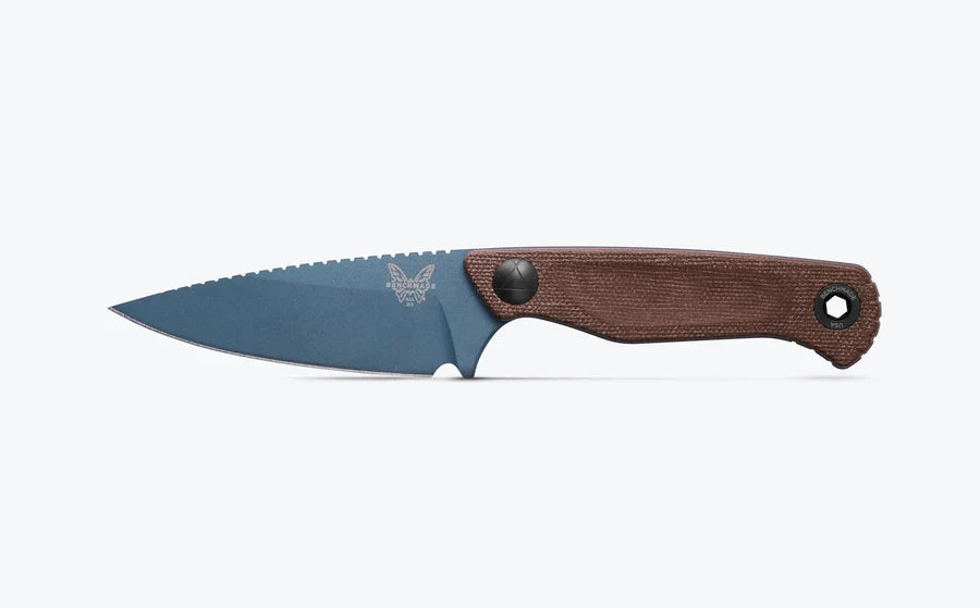 Benchmade 203BT-03 Dacian MagnaCut – Blue Blade Jagdmesser Micarta & Leder