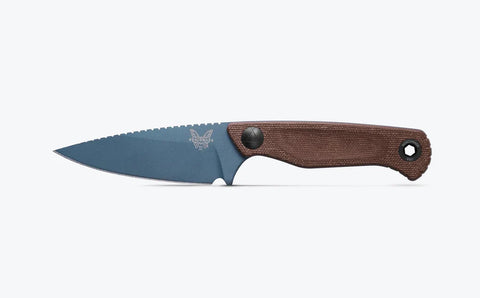 Benchmade 203BT-03 Dacian MagnaCut – Blue Blade Jagdmesser Micarta & Leder