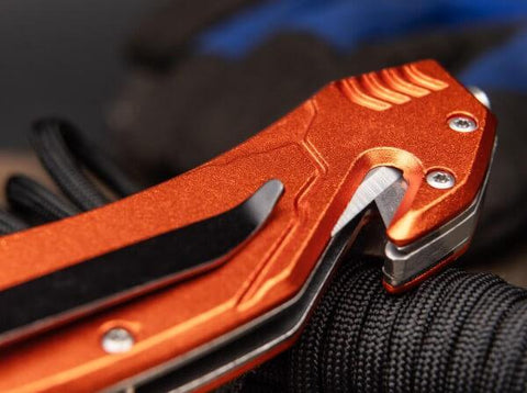 Böker Magnum Rettungsmesser Glasbrecher Gurtschneider Hosenclip rostfrei  scharf