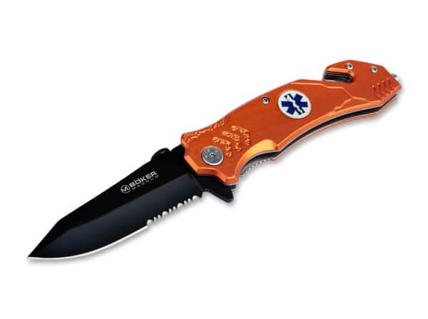 Böker Magnum Rettungsmesser Glasbrecher Gurtschneider Hosenclip rostfrei  scharf