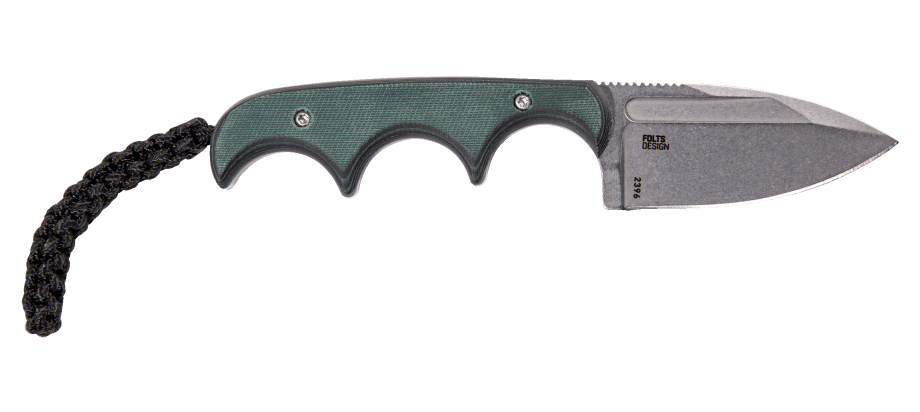 CRKT Minimalist Spear Point Neck Knife – Kompaktes feststehendes Messer mit 8Cr13MoV & Kunststoffgriff