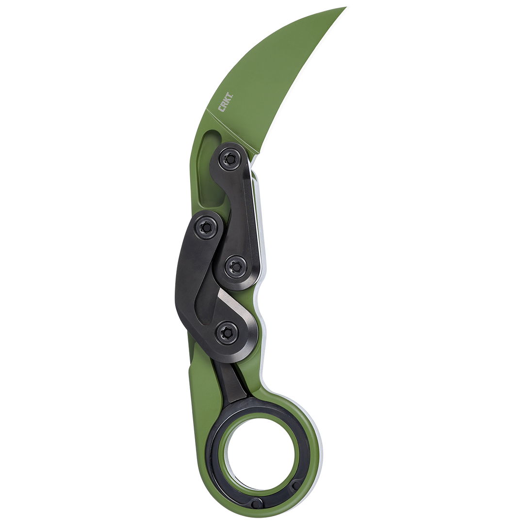 CRKT Provoke® 4040BG Karambit – D2 Stahl, Green Aluminum, Kinematic®