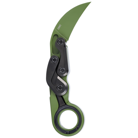CRKT Provoke® 4040BG Karambit – D2 Stahl, Green Aluminum, Kinematic®