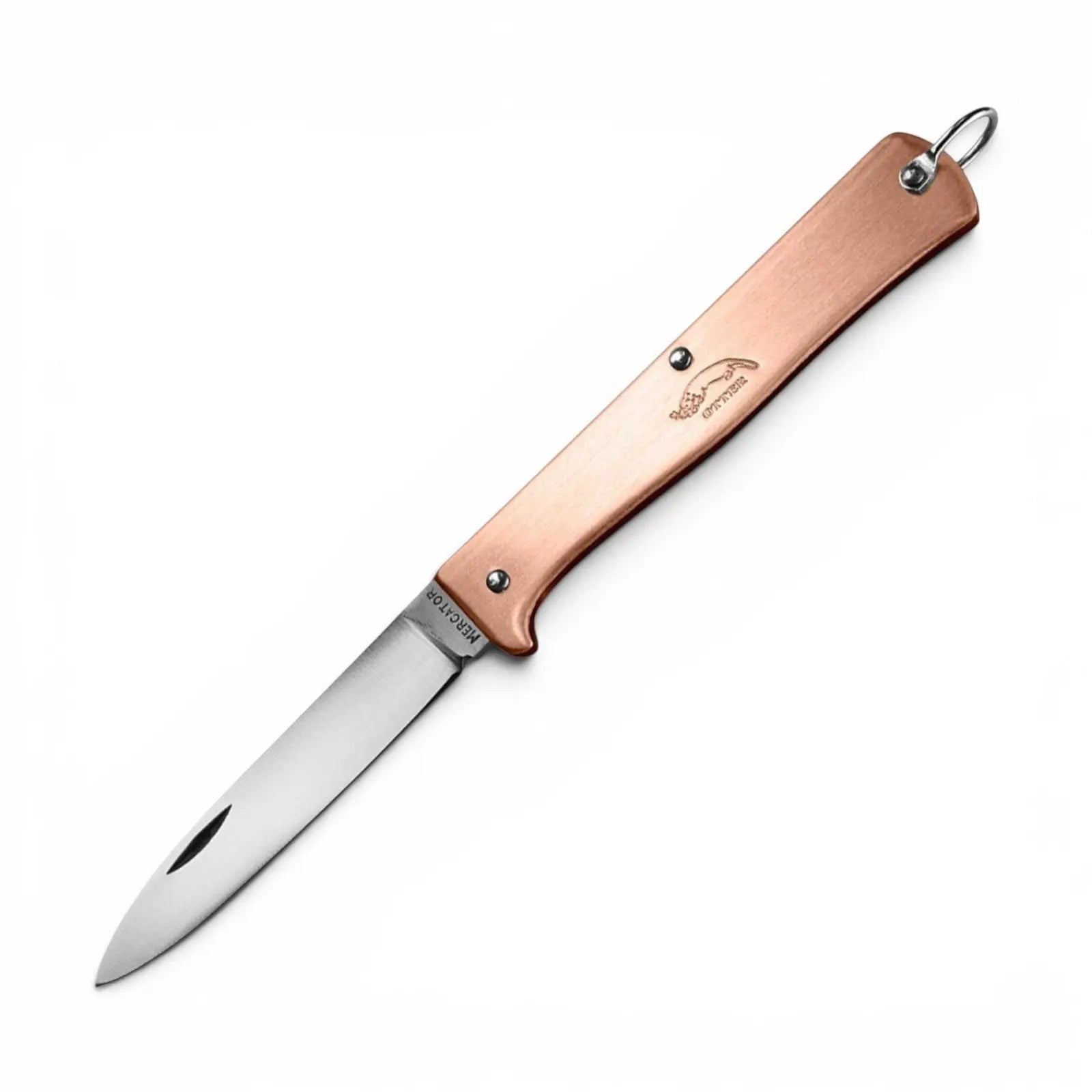 OTTER Mercator Kupfer klein – Klappmesser mit Kupfergriff, §42a konform, Solingen Otter