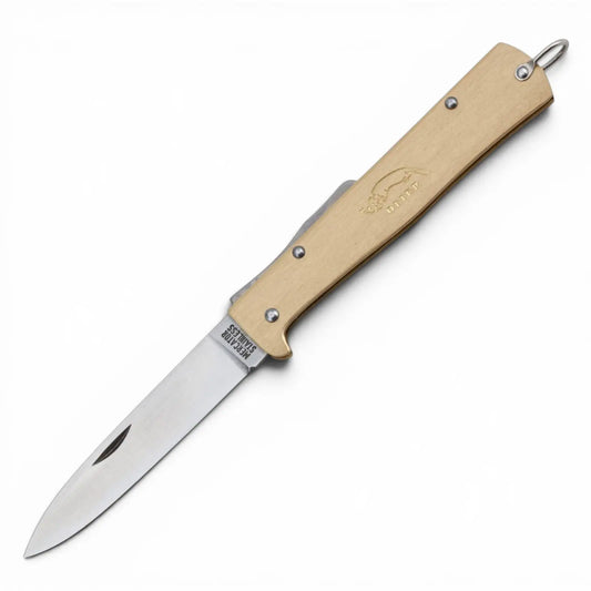 OTTER Mercator Messing – Preisgekröntes Klappmesser mit Messinggriff, Solingen Otter